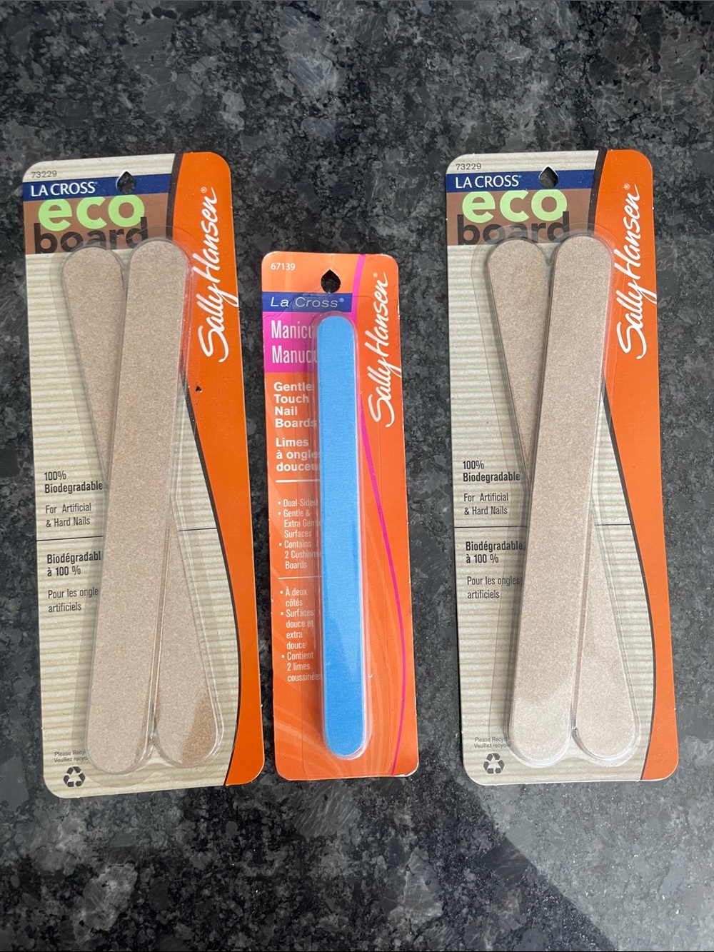 3 packs Sally Hansen La Cross Eco Board Nail Files